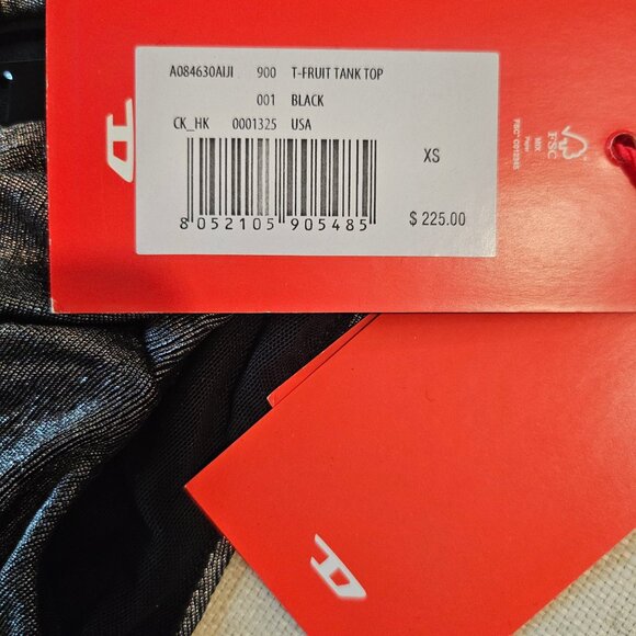 Diesel Women's Metallic T-Fruit Tank Top - Size XS - Picture 7 of 9